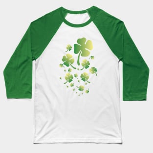 St. Patricks Gradient Clover Baseball T-Shirt